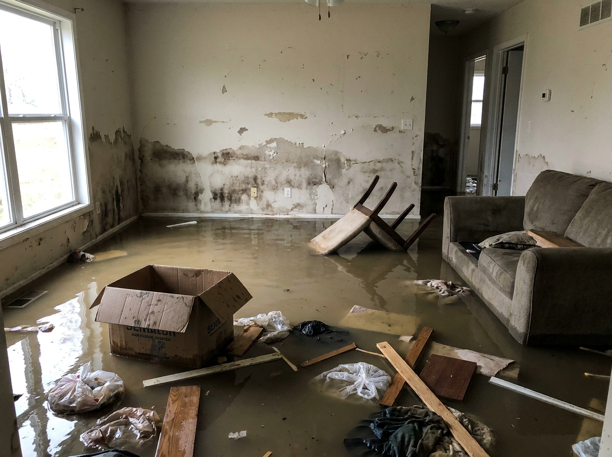 Flood cleanup before