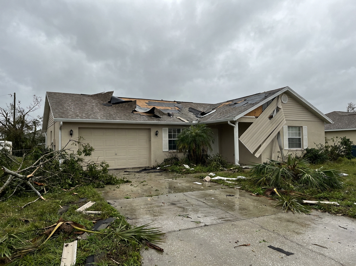 Storm damage repair before