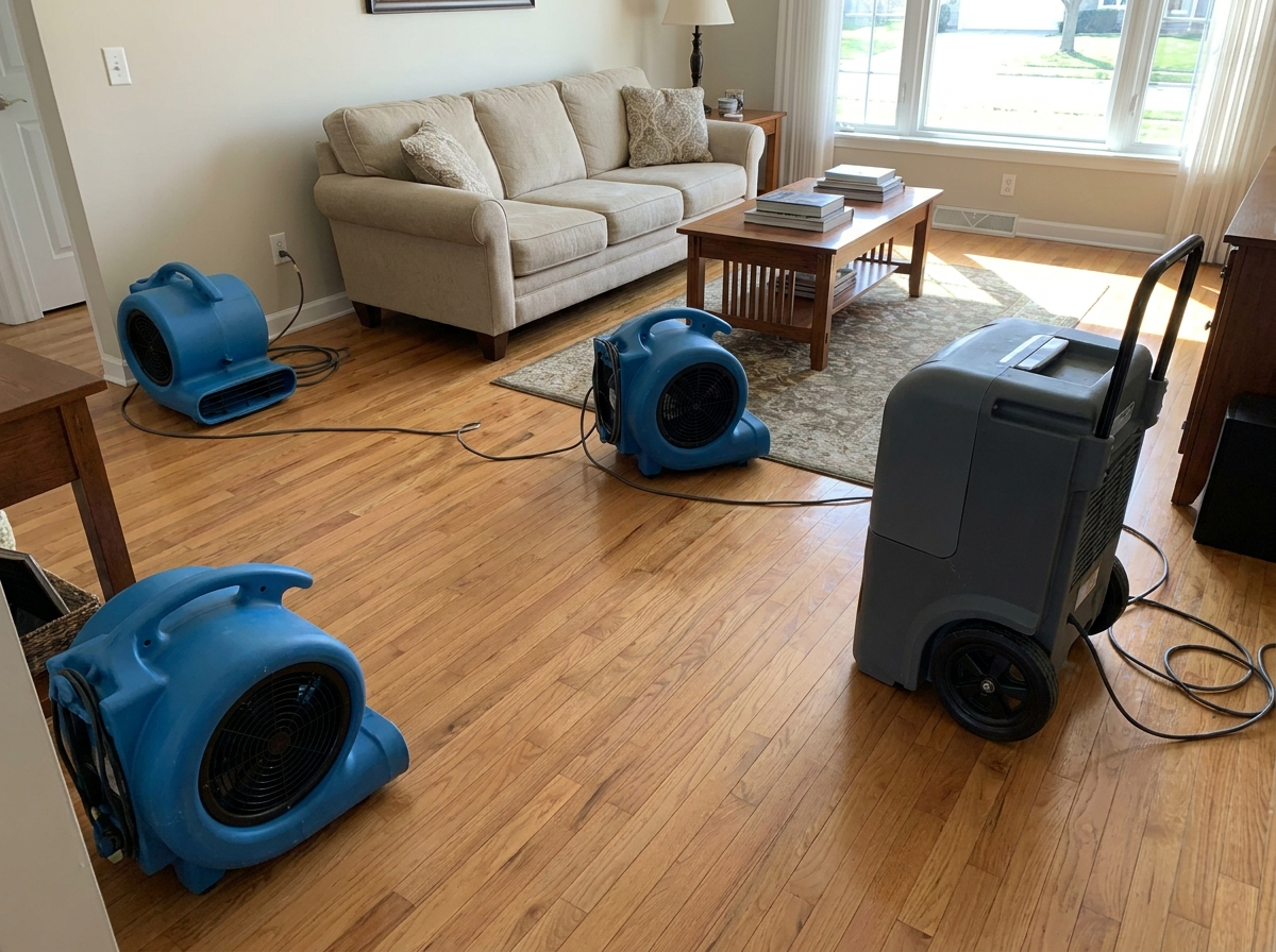 Water damage restoration after