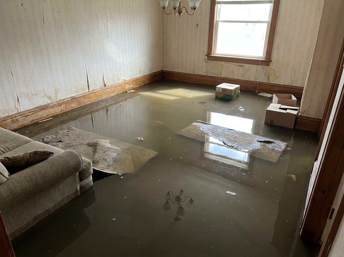 Water damage restoration before